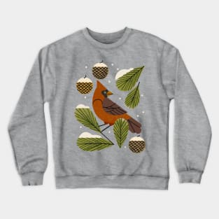 Winter Cardinal Crewneck Sweatshirt